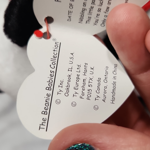🕸Vintage Ty Beanie Baby "Fortune" Panda Bear 1998 P.E. Pellets - Picture 11 of 12